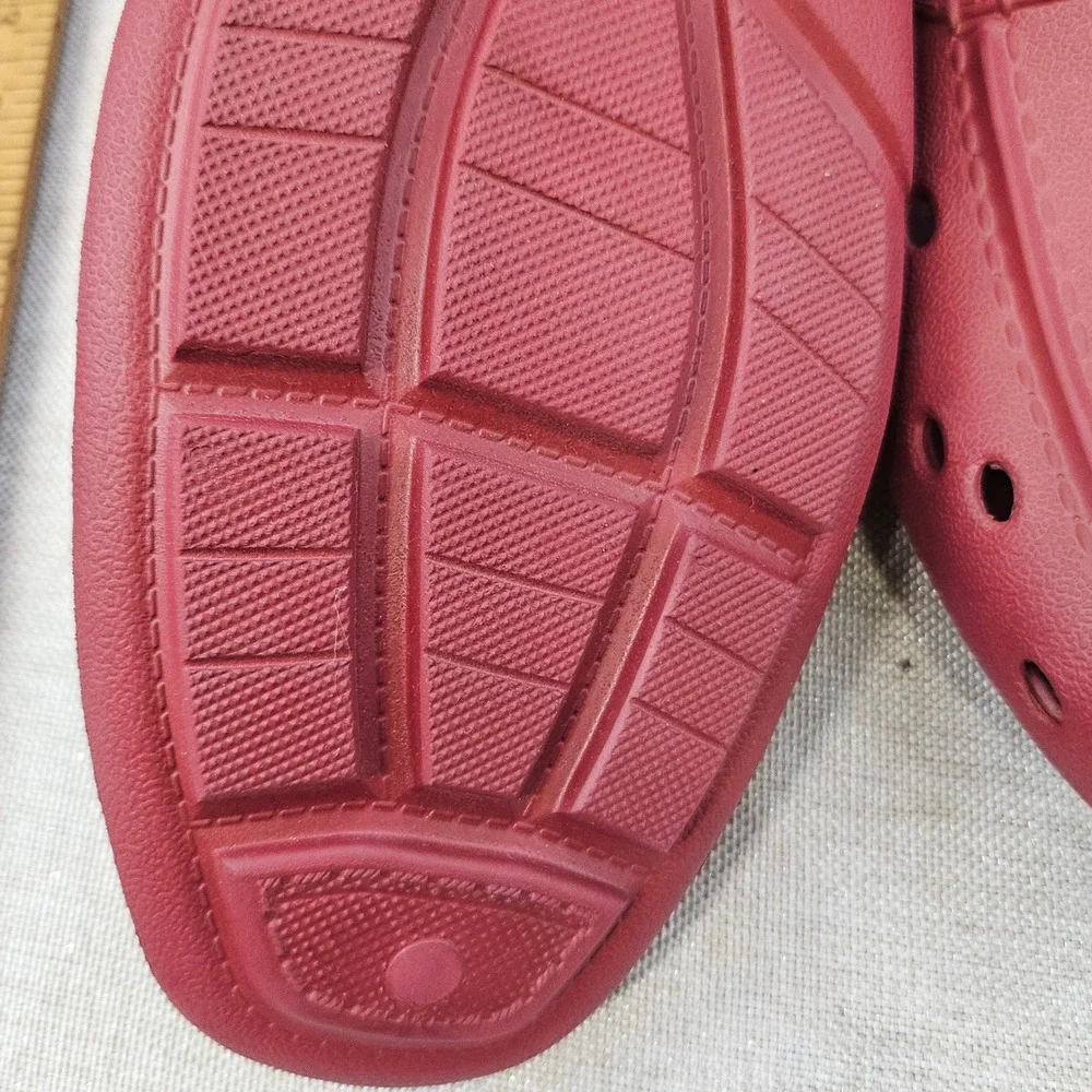 Kenneth Cole Reaction Loafers Men 12 Burgundy Water Shoes Perforated Slip-On